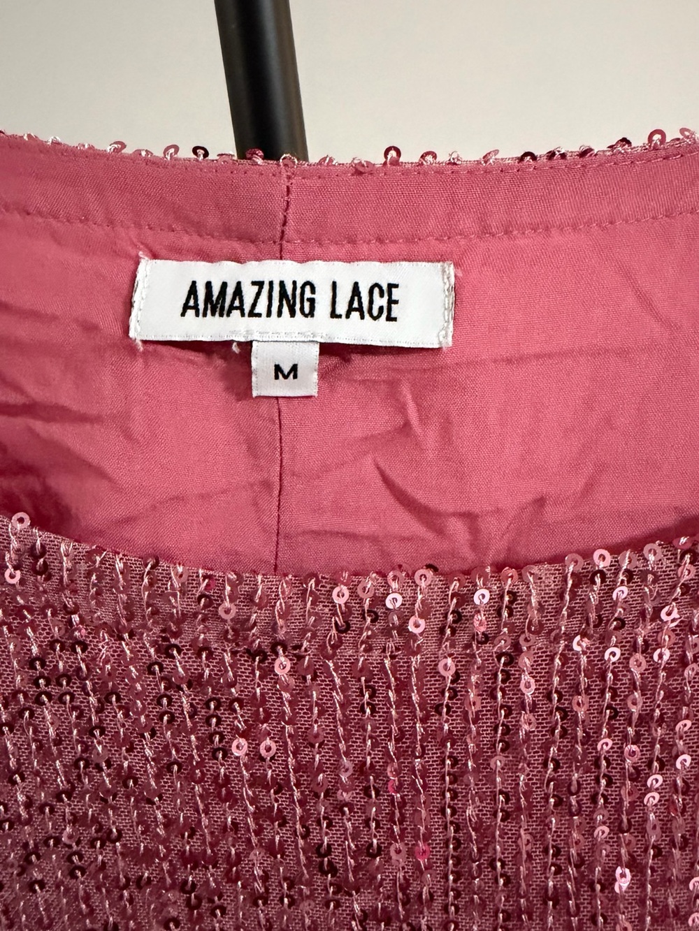 Amazing Lace Rose Pink Sequin Dress - Picture 3 of 3